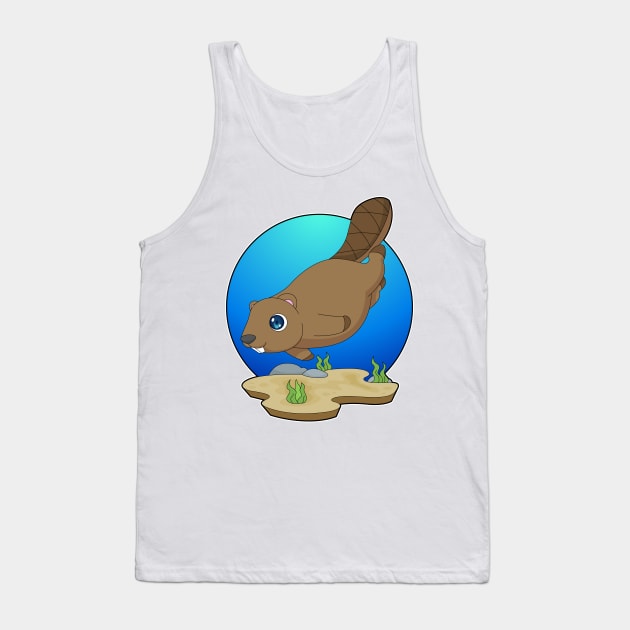 Beaver Diver Diving Tank Top by Markus Schnabel